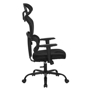 OSP Home Furnishings Ventilated Mesh Office Chair with Lumbar Support Adjustable Headrest and Ergonomic Tilt EM14622HR-3