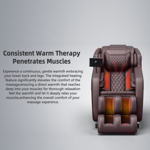 English Elm The Zero Gravity Massage Chair: Full Airbag Coverage, Hip Heating & Foot Massage For Ultimate Relaxation! W3327S00001-GIGA