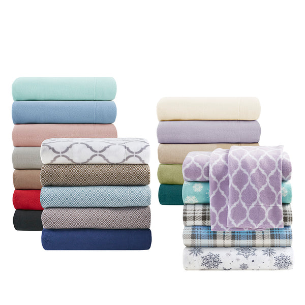 JLA Home True North by Sleep Philosophy - Sheet Micro Fleece Sheet Set — Ultra-Soft, OEKO-TEX Certified, Breathable Warmth, Pill-Resistant Comfort Aqua TN20-0592