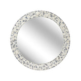 Shell Shock Round Mirror Gray 302508-WILDWOOD Wildwood