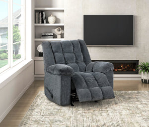 English Elm Gentle Rocking Reclining Chair with Chenille Upholstery, Ultra-Comfort Seat, Smooth Motion Recliner for Living Room Relaxation and Support Gray 41 L x 32 W x 29 H B011P347319