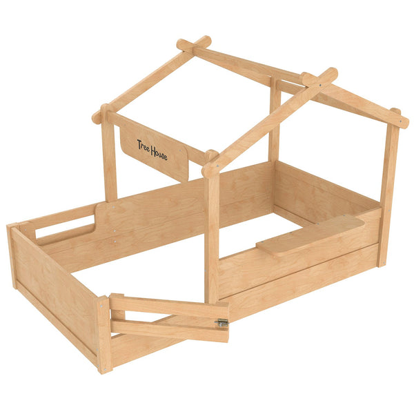 English Elm Twin Low Loft Bed Solid Pine Frame with Built-in Led Lighting and Storage Shelves Natural W1580P396331