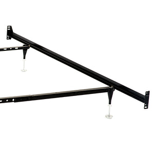English Elm Renee Powder-coated Steel California King Bed Frame with Low-profile Matte Black Design B062P472427