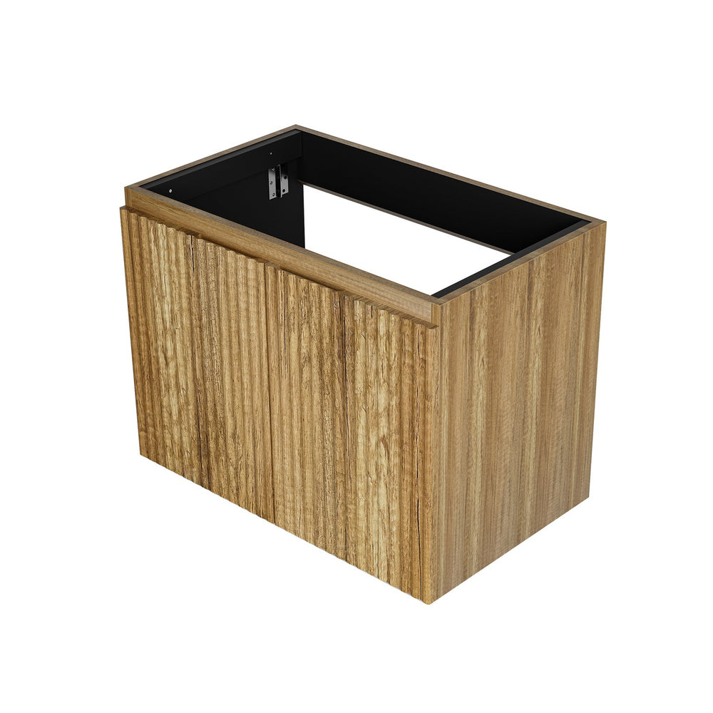 English Elm 30inch Floating Bathroom Vanity Wall Mounted Cabinet with Drawer Storage No Basin Dark Yellow W3520P391031