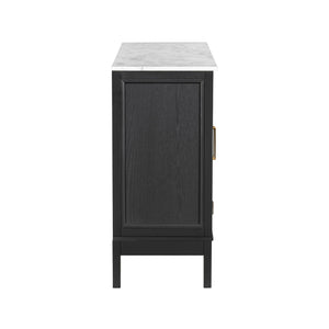 English Elm Christopher Knight Home® - Storage Cabinet - Stylish 3-Door Organizer For Entryway & Dining Room | Black & White Finish, Large Space N780P330602B