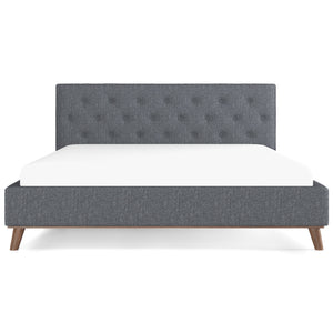 English Elm Ashcroft Furniture - Graceville King Size Upholstered Platform Bed With Tall Tufted Headboard - Modern Comfort & Style B183S00061