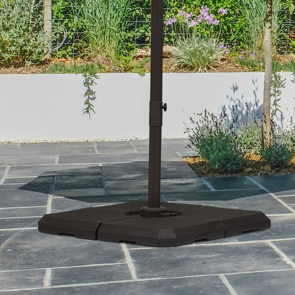 English Elm Outsunny 4-Piece Heavy Duty Cantilever Umbrella Base Weights - 264 Lb Capacity, Weatherproof Design W2225P200835-GIGA
