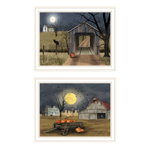 English Elm Trendy Decor 4u Billy Jacobs Halloween Country 2 Piece Framed Farmhouse Wall Art B067P254087