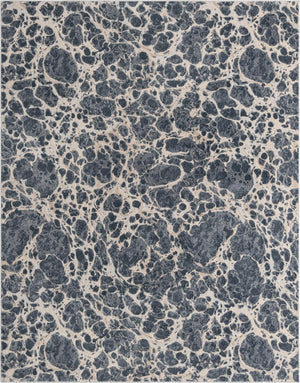 Unique Loom Oasis Breeze Machine Made Abstract Rug Gray, Ivory/Beige 8' 0" x 10' 0"