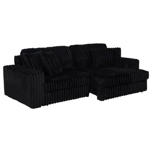 English Elm Clifford Corduroy Power Reclining Sectional Sofa with Dual Chaise and Usb Ports B062S01735