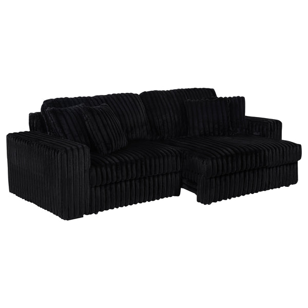 English Elm Clifford Corduroy Power Reclining Sectional Sofa with Dual Chaise and Usb Ports B062S01735