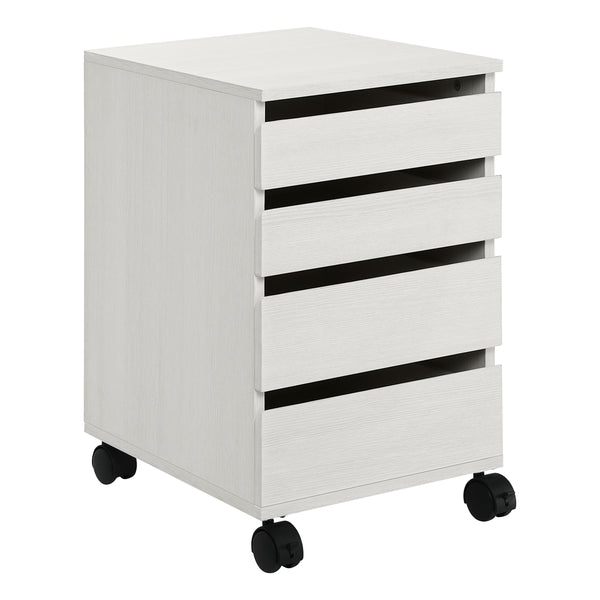 OSP Home Furnishings Holly Mobile Storage Cart White Oak