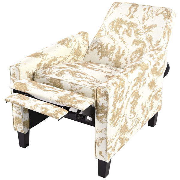 English Elm Christopher Knight Home® - 27.5" Push Back Recliner with Beech Legs, Deep Ergonomic Seat & Extendable Footrest for Rooms Yellow N763P256508G