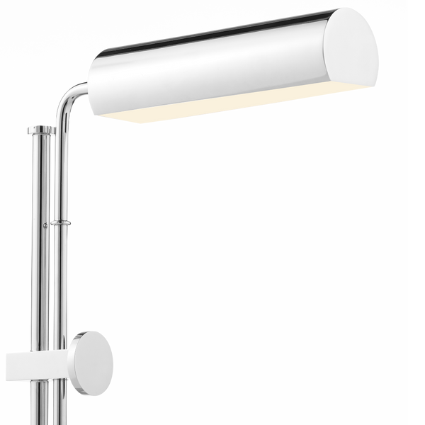 Satire Adjustable Nickel Table Lamp - Modern Minimalist Design with Integrated LED & Dimmable Feature