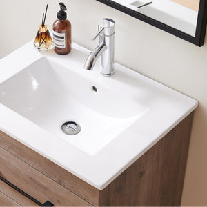 English Elm 24-inch Ceramic Undermount Bathroom Sink Gloss White Glaze with Pre-drilled Faucet Opening W3151P264908