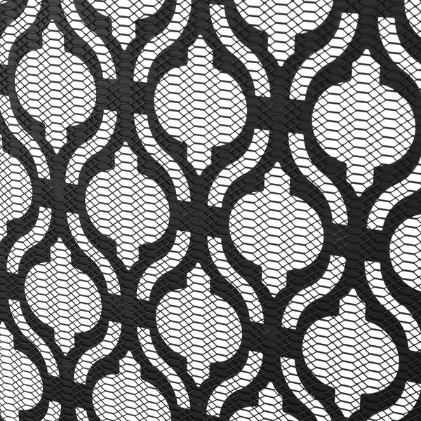 English Elm Christopher Knight Home® - FIRE Iron Single Panel Elmer Fireplace Screen — Durable Decorative Hearth Shield Protects Home Interiors Black 61130.00BLK
