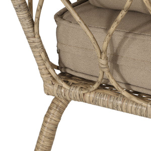 English Elm Christopher Knight Home® - BRUCE Boho Loveseat in Brown PE Rattan with Water-Resistant Cushions, Iron Frame, 600 lb Capacity 70416.00LBRN