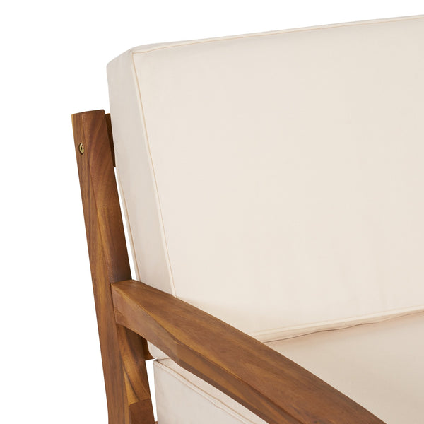 English Elm [set of 4] Grenada Solid Acacia Outdoor Club Chairs Slat Panel Patio Lounge Seating Beige 57977.00FCUSH-BEISKIN