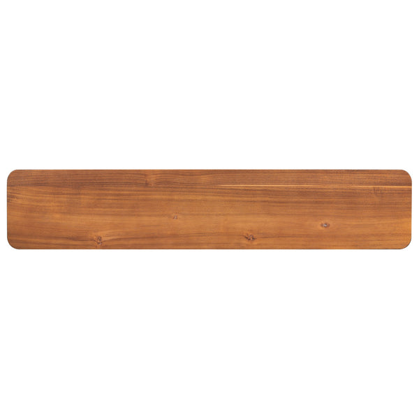 English Elm U_style Farmhouse Console Table Acacia Veneer Top Solid Wood Legs Entryway Foyer N711P207657A