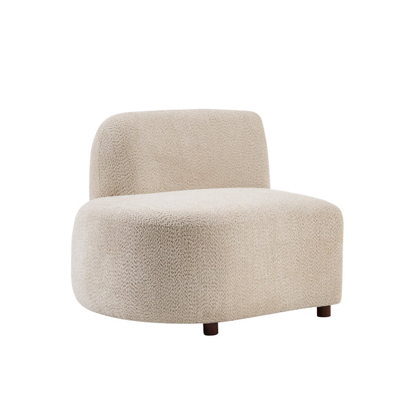 English Elm Cozelle Two Piece Boucle Sectional Sofa Curved Modular Cloud Seating for Living Room N773IS00093B