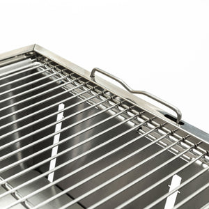 English Elm Folded Stainless Steel Portable Charcoal Grill for Camping Picnic Patio Outdoor Use W853P220596
