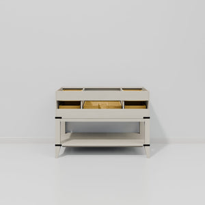 English Elm White Oak Single Bath Vanity With Cultured Marble Top & Chrome Faucet – Stylish & Durable Storage Solution B2731P260245-GIGA