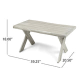 Christopher Knight Home® - Noble House - Esmeralda Indoor Farmhouse Acacia Wood Coffee Table, Light Grey