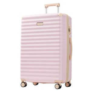 English Elm Luggage 5 Piece Abs Hardshell Travel Set with Usb Port Spinner Wheels and Tsa Lock Pink N732P265290U