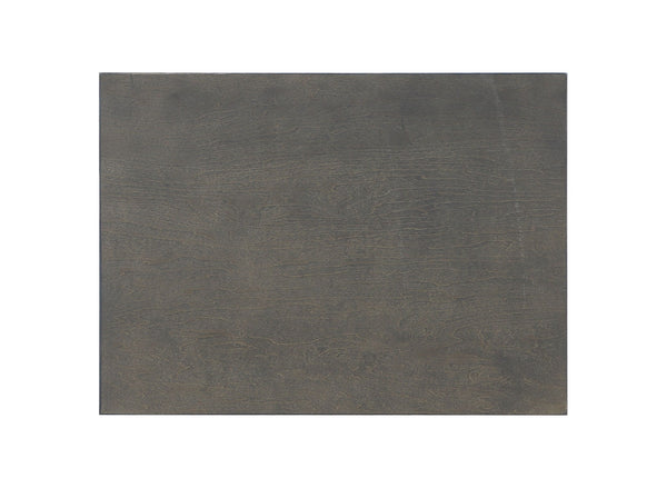 English Elm Dark Grey Romantic 2-Drawer Nightstand with Luxurious Pulls, Solid Pine Build, Classic Moldings B062P209407