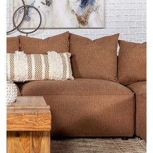 English Elm Colleen Terracotta Armless Chair With Pillows – Stylish, Modular Seating For Modern Interiors B062P358076