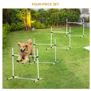 English Elm PawHut Heavy Duty 43" Steel Dog Crate with Wheels, Removable Tray, Top Access & Foldable Bowl Holder White W2225P217626