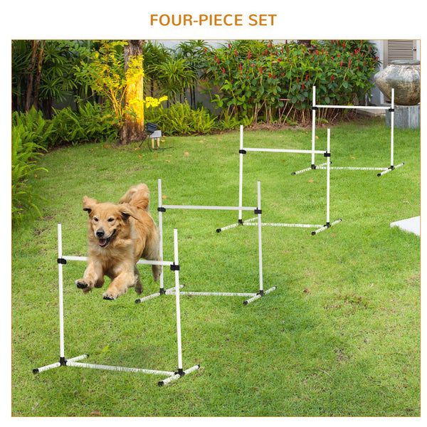 English Elm PawHut Heavy Duty 43" Steel Dog Crate with Wheels, Removable Tray, Top Access & Foldable Bowl Holder White W2225P217626