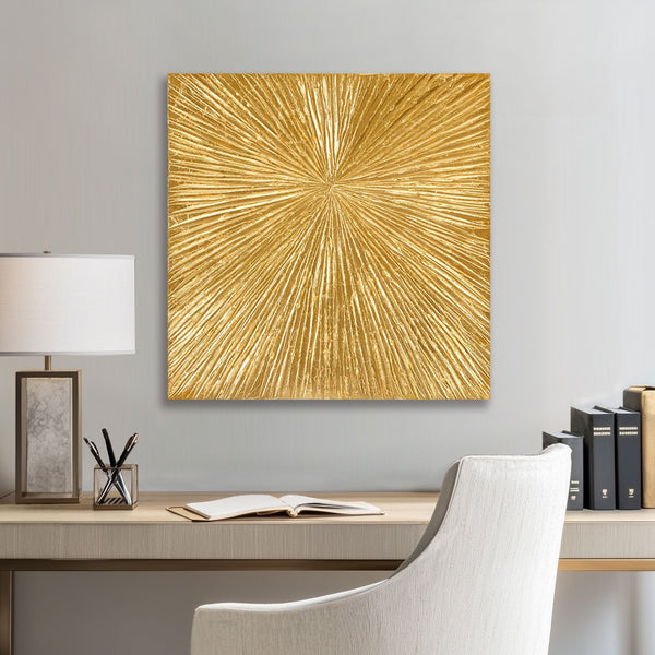 JLA Home Madison Park Signature - Hand Painted Dimensional Resin Wall Art - Modern Sunburst Metallic Relief Set, Textured Sculptural Focalpiece MPS95A-0023