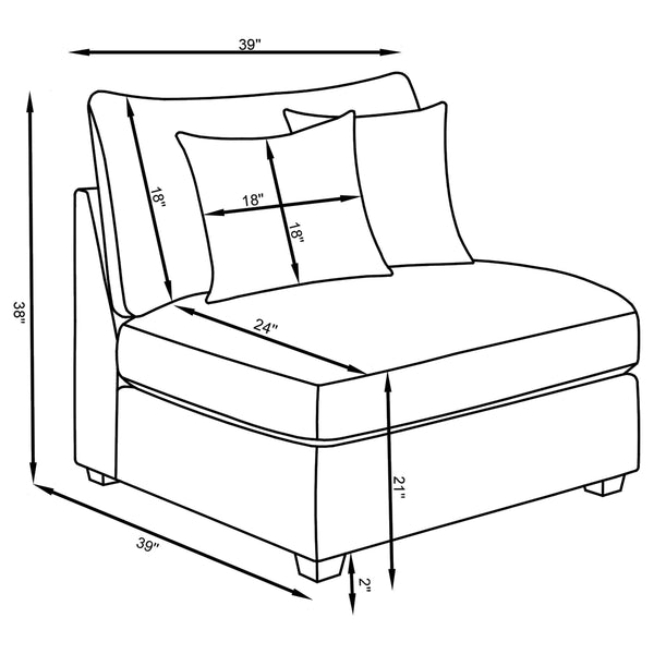 English Elm Lafayette Modular Sectional Sofa with Storage Ottoman and Feather Down Cushions B062S01444