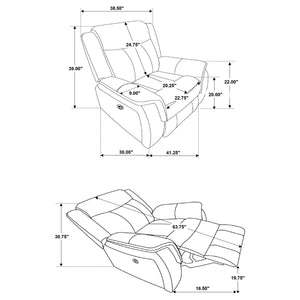English Elm Franklin Microfiber Reclining Sofa Set with Wall Hugger Design and Tufted Cushioning B062S01587