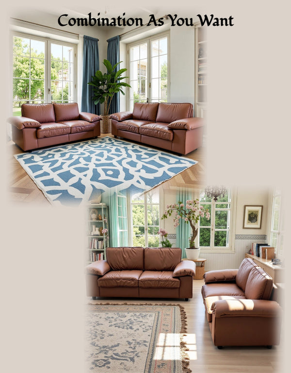 English Elm Fx-P20M-2S-Pubr Brown Faux Leather 2-Seater Loveseat With Hidden Storage - Perfect For Small Spaces! W576S00227
