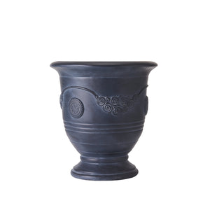 English Elm Mgo Handcrafted Urn Planter Classical Garden Accent Weathered Fiberglass Composite Outdoor Antique Black N772P411998A