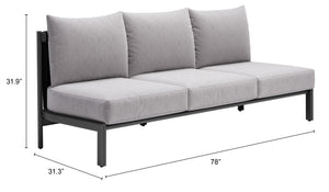 Horizon Sofa Gray 704047 Zuo Modern
