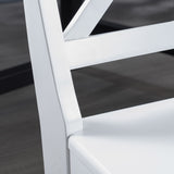 Christopher Knight Home® - Noble House - Roshan Farmhouse White Finish Acacia Wood Dining Chairs