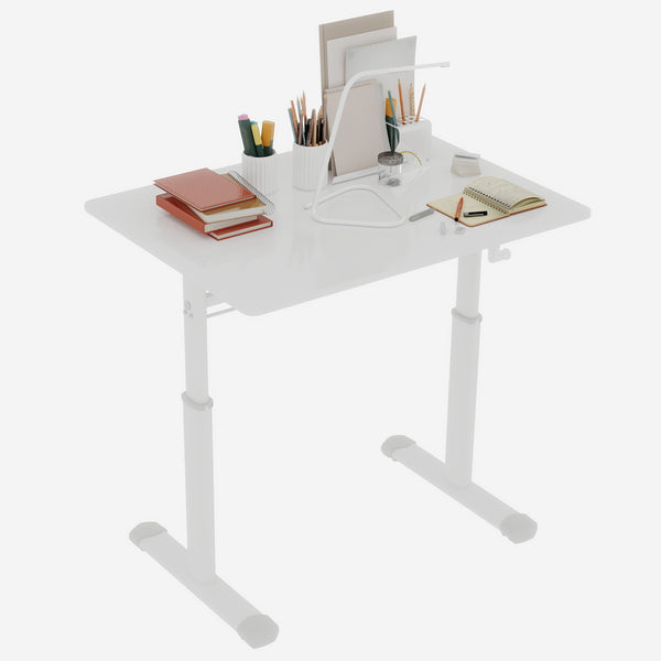 English Elm Adjustable Study Desk – Ergonomic Height-Adjustable Workstation For Kids & Adults, Compact Design W1935P338346