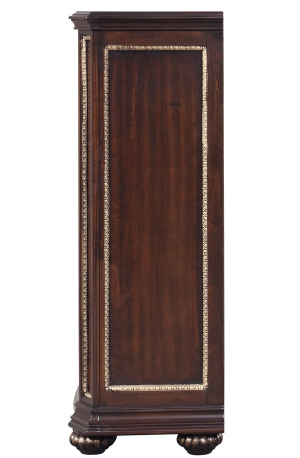 English Elm Paris G09300-D Dresser with Velvet-Lined Top Drawer, Wood Veneer Finish, Iron-Style Handles & Bun Feet Cherry 46 L x 23 W x 55 H B078P301567