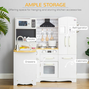 English Elm Qaba Corner Play Kitchen Set with Sound Effects Realistic Appliances Mdf Construction W2225P217656