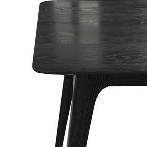 English Elm [video] Mid-century Modern Dining Table Rubberwood Splayed Legs Faux Grain Top Seats Four N759P222557B