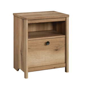 English Elm Night Stand - Compact Brown Finish Storage With Durable Engineered Wood For Stylish Bedroom Solutions B356P402754