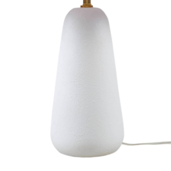 English Elm Textured Ceramic Table Lamp with Fluted Fabric Shade White for Cozy Ambient Lighting, 21"H Decor B035P264542