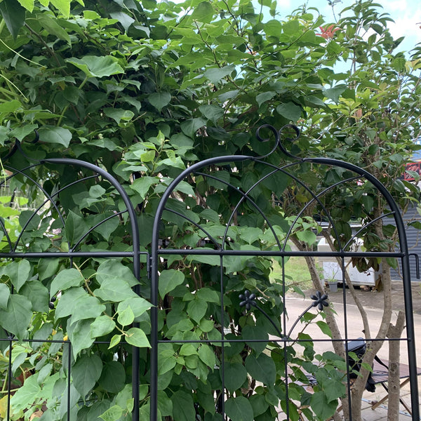 English Elm Metal Garden Trellis Set - Durable 2-Piece Climbing Plant Support For Stylish Indoor/Outdoor Decor W840P321536