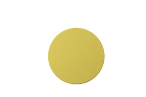 English Elm Acton Charming Yellow Round Accent Table with Turned Solid Wood Pedestal Base, KD, 40lb Limit, MDF Top B2726P321036
