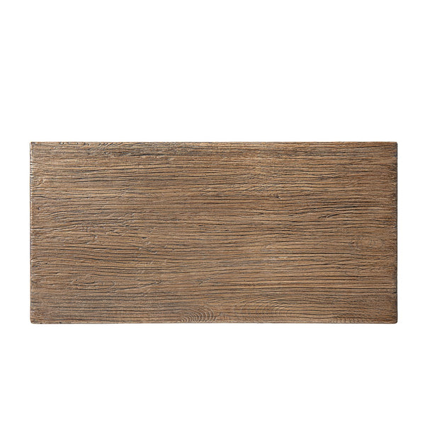 English Elm Hawthorne Reclaimed Elm Trestle Coffee Table Solid Wood Farmhouse Living Room Accent Brown B2719P474449