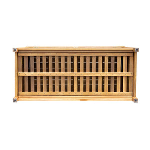 English Elm Portside Acacia Wood 100 Gallon Deck Box Slatted Outdoor Storage for Patio and Pool N775P383166T