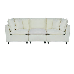 English Elm 2163bg-3p,left,right,middle Corduroy Modular Sectional Sofa 3 Piece Set for Living Rooms W308S00141